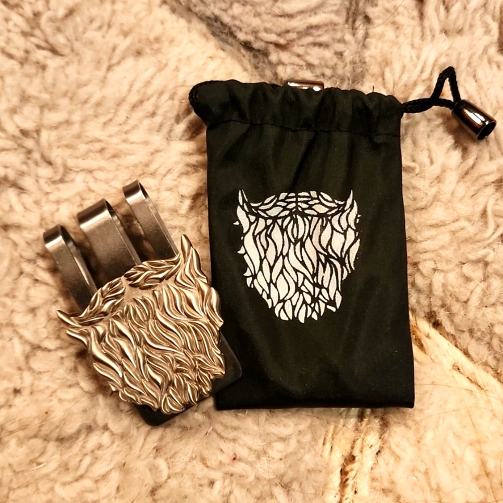 Classy Beard Money Clip w/ carrying pouch